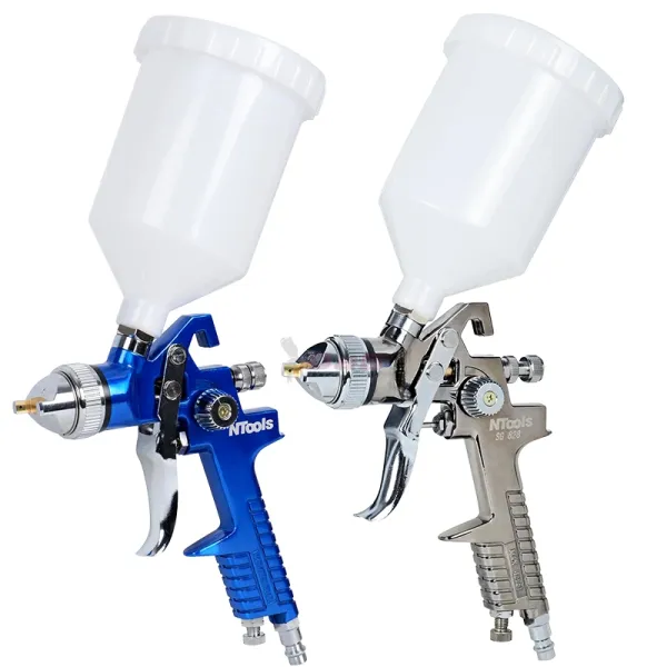 Ntools SG 828 HVLP Lackierpistole Düse 1,3 mm - 2,5 mm Fließbecherpistole 600 ml